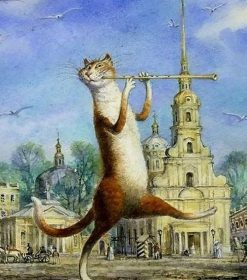 Cat and Flute Melody Paint By Numbers