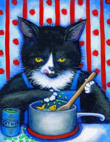 Cat Cooking Magic Paint By Numbers