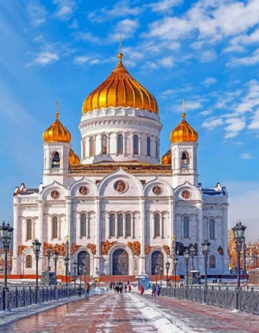 Cathedral of Christ the Saviour Moscow Paint By Numbers