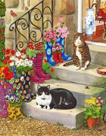 Cozy Cats and Dogs Paint By Numbers