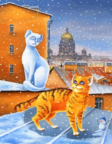 Winter Cats Paint By Numbers