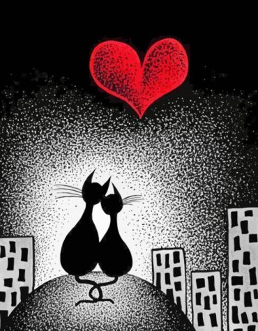 Romantic Cat Lovers Paint By Numbers