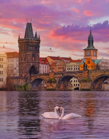 Charles Bridge Prague Scenic Paint By Numbers