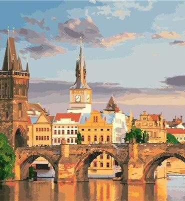 Scenic Charles Bridge Prague Paint By Numbers