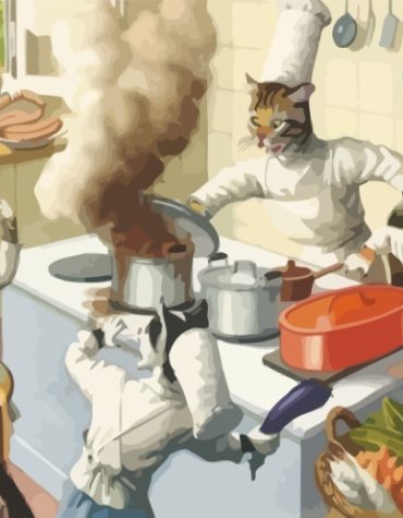 Chef Cats and Kittens Paint By Numbers