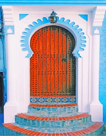 Chefchaouen Blue Doors Paint By Numbers
