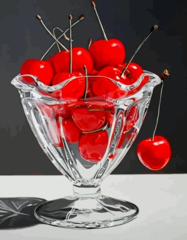 Fresh Cherry Delight Paint By Numbers