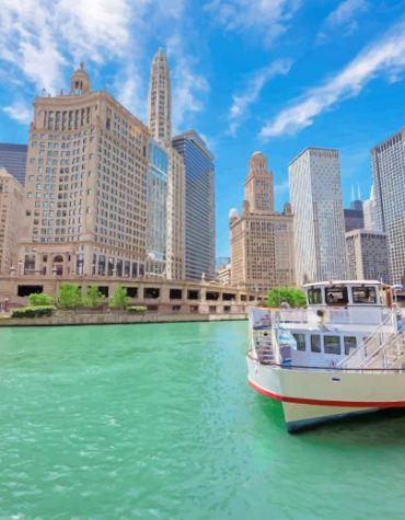 Chicago Riverwalk Cityscape Paint By Numbers