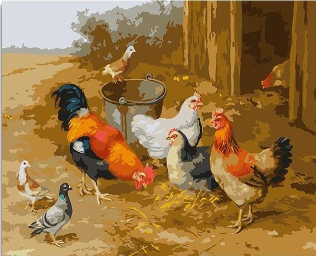 Edgar Hunt Chicken Art Paint By Numbers