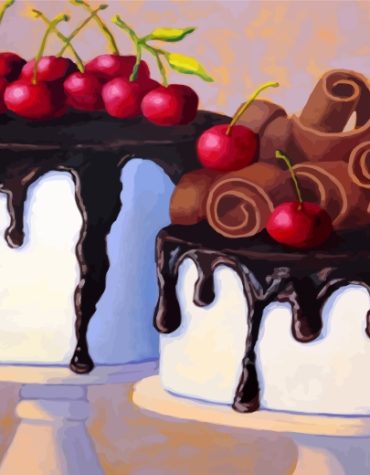 Chocolate Cherry Delight Paint By Numbers