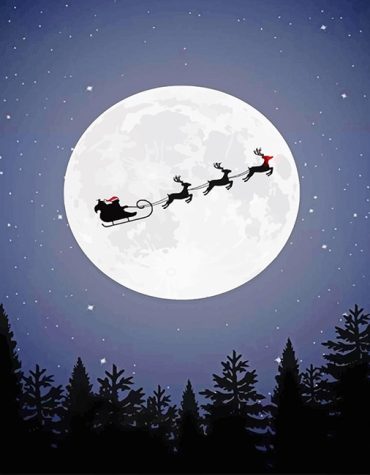 Christmas Moonlight Sleigh Paint By Numbers