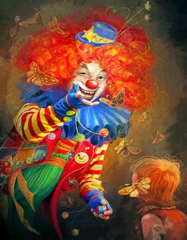 Circus Clowns in Action Paint By Numbers