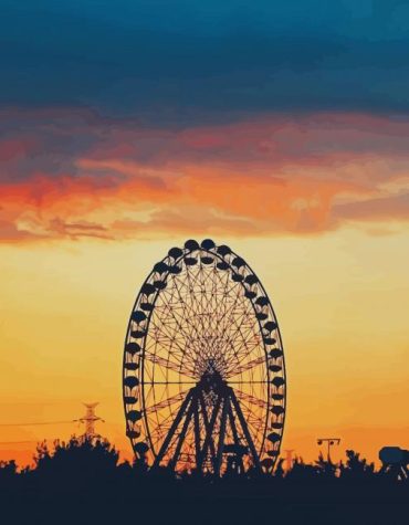 Circus Wheel Sunset Paint By Numbers
