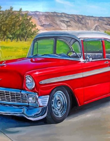 Classic Red Car Project Paint By Numbers