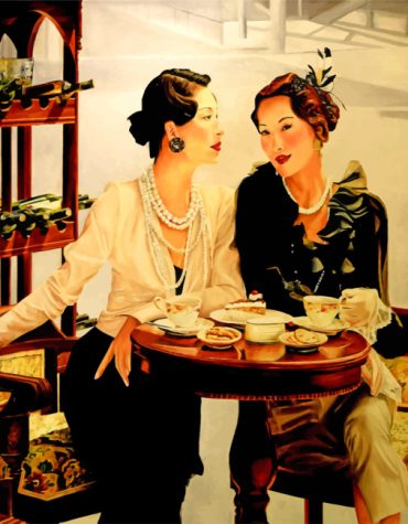 Women Enjoying Coffee Time Paint By Numbers
