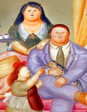 Botero-Inspired Family Paint By Numbers