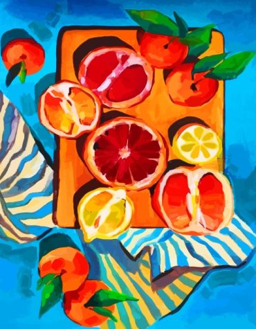 Orange Clementine Still Life Paint By Numbers