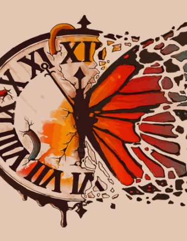Butterfly Clock Paint By Numbers