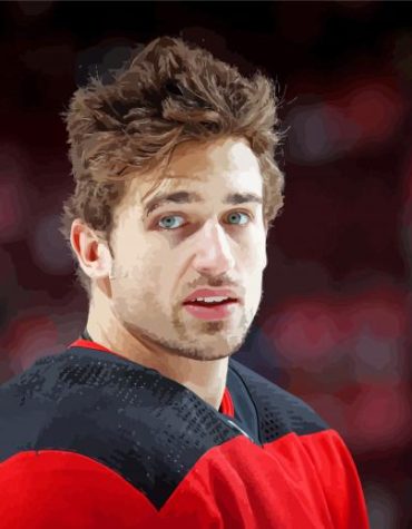 Ice Hockey Star Miles Wood Paint By Numbers