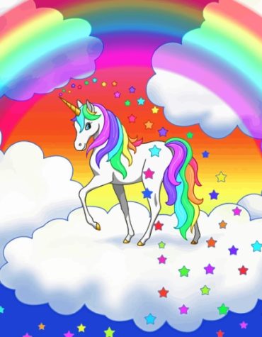 Colorful Unicorn Rainbow Paint By Numbers