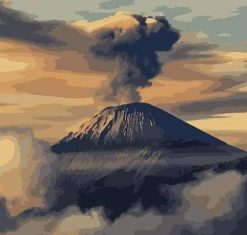 Volcanic Landscape Clouds Paint By Numbers