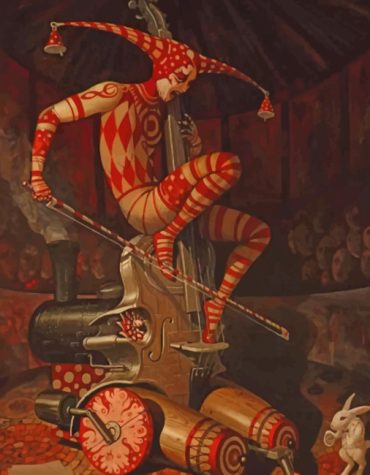 Clown Violin Circus Paint By Numbers