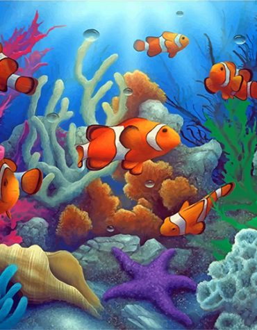 Clownfish Coral Reef Paint By Numbers