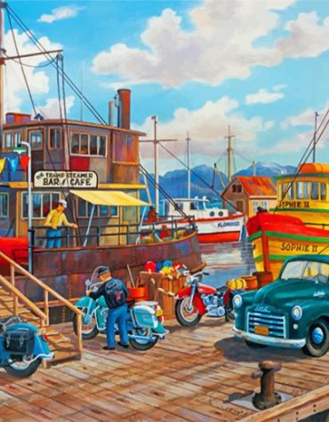 Aesthetic Harbour Scene Paint By Numbers