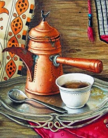 Vintage Coffee Pot Paint By Numbers