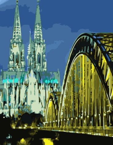 Cologne Cityscape Night Paint By Numbers