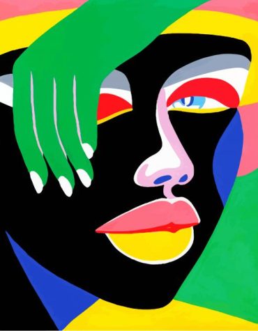 Colorful Abstract Faces Paint By Numbers