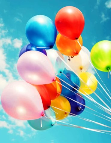 Colorful Balloon Scene Paint By Numbers