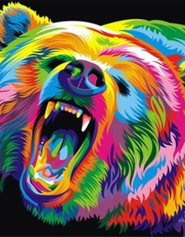Rainbow Bear Paint By Numbers