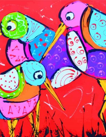 Colorful Birds Animal Paint By Numbers