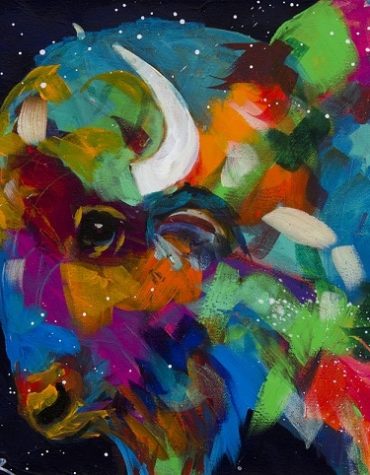 Rainbow Bull Animal Paint By Numbers