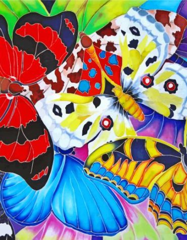 Colorful Butterfly Insect Paint By Numbers