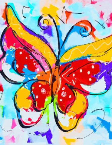 Colorful Butterfly Insect Paint By Numbers