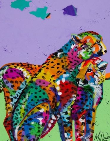 Colorful Cheetah Painting Paint By Numbers
