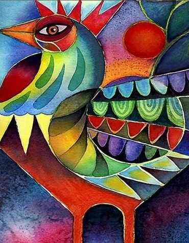 Colorful Chicken Rainbow Paint By Numbers