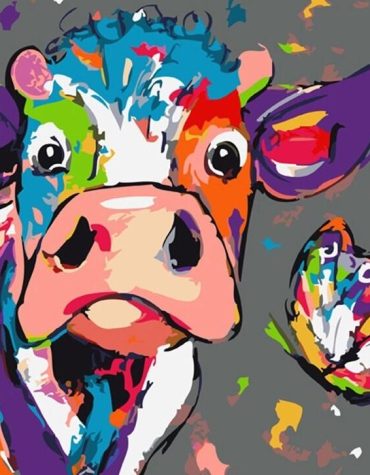 Rainbow Cow Paint By Numbers