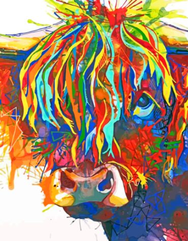 Rainbow Cow Paint By Numbers