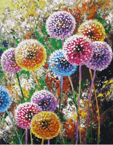 Colorful Dandelion Flowers Paint By Numbers