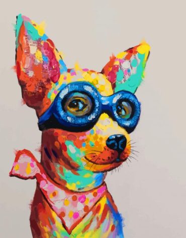 Stylish Colorful Dog Paint By Numbers