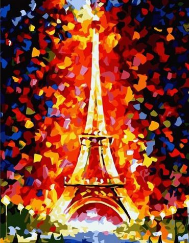 Colorful Eiffel Tower France Paint By Numbers