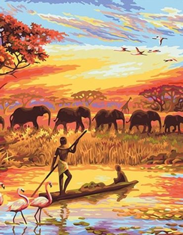 Elephants Safari Adventure Paint By Numbers