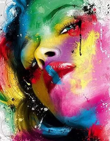 Colorful Woman Face Paint By Numbers