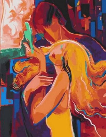 Romantic Abstract Couples Paint By Numbers