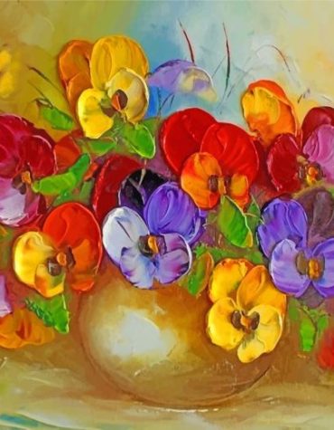 Abstract Colorful Flowers Paint By Numbers