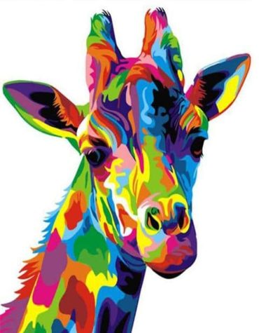 Colorful Giraffe Paint By Numbers