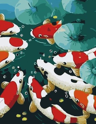 Asian Koi Fish Paint By Numbers